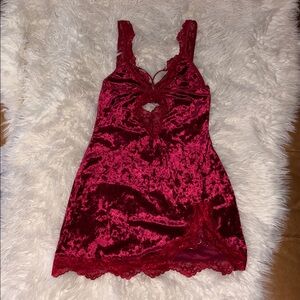 Velvet Lace Slip Dress lingerie